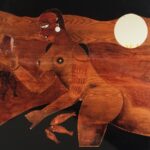 "Shambala y los peces" (1995) Pintura//madera