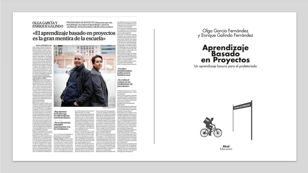 Aprendizaje Basado en Proyectos
Un aprendizaje basura para el proletariado. Akal Educación. 2024
